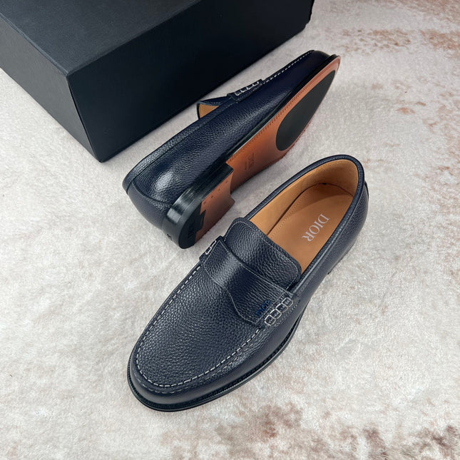 CD GRANVILLE LOAFER NAVY GRAINED CALFSKIN