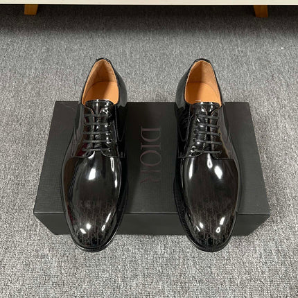 CD TIMELESS OXFORD BLACK POLISHED CALFSKIN WITH MONOGRAM