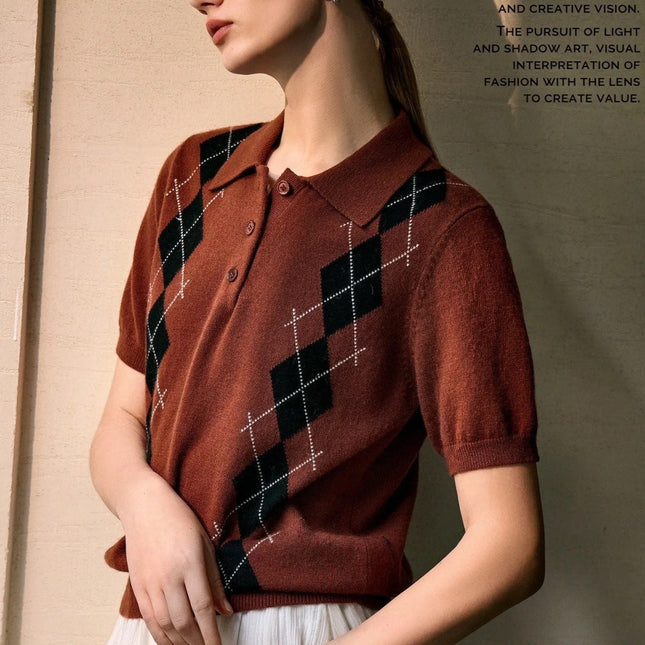 MIUMIU SHORT-SLEEVE KNIT TOP STYLE 365