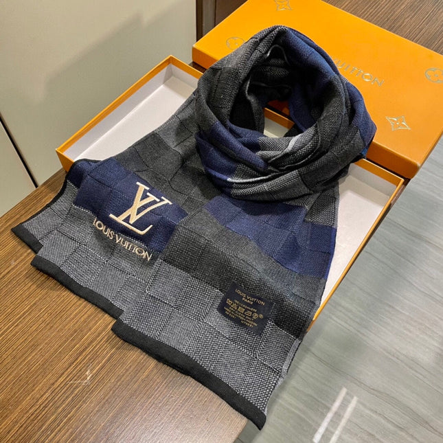 DAMIER HERITAGE SCARF 180 CM IN COLORFUL CASHMERE 391149