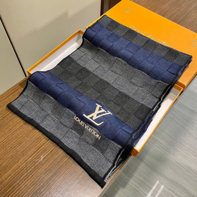 DAMIER HERITAGE SCARF 180 CM IN COLORFUL CASHMERE 391149