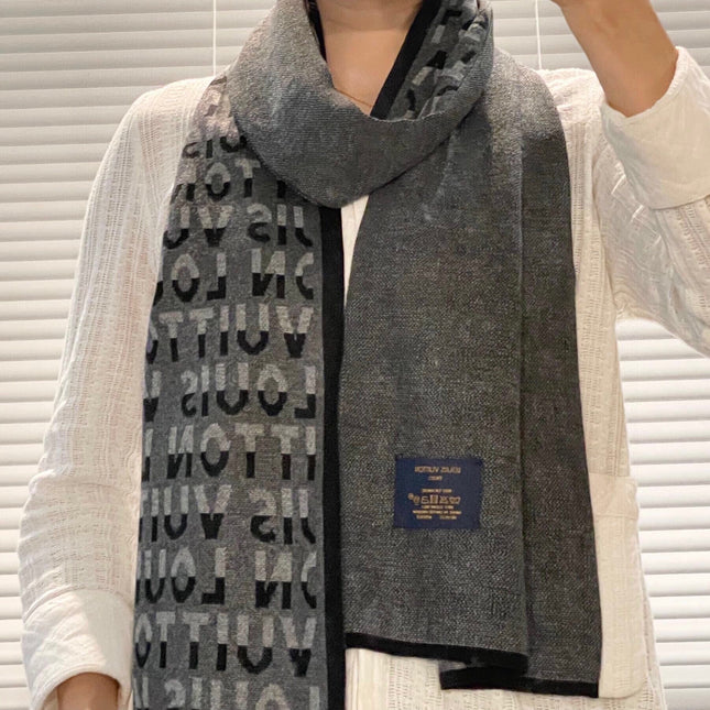SCARF 180 CM IN SHADOW GRAY CASHMERE 398518