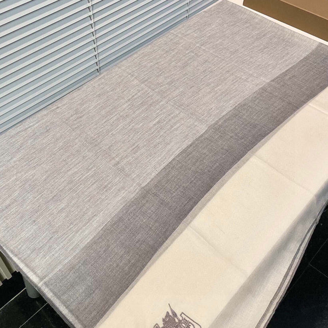 SCARF 200 CM IN LIGHT GRAY MIX WHITE CASHMERE 407318