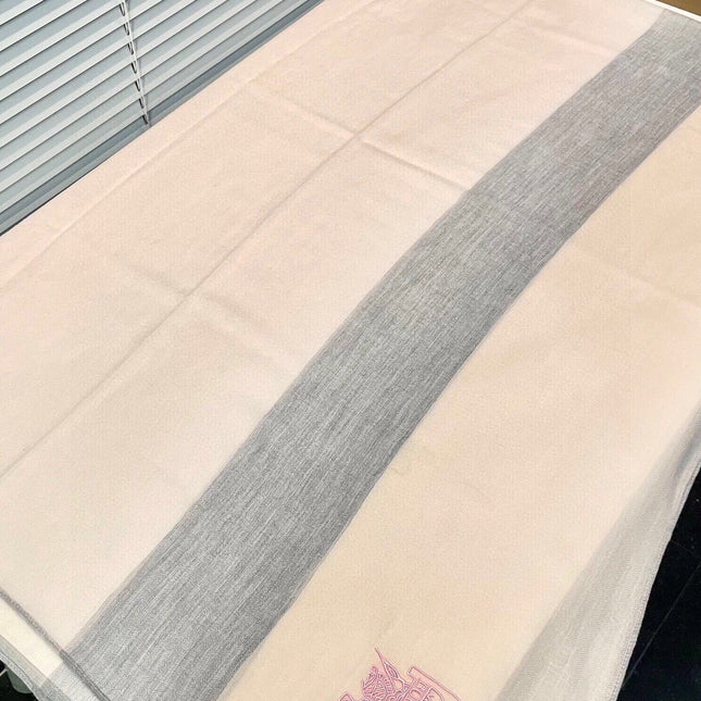 SCARF 200 CM IN LIGHT PINK MIX WHITE CASHMERE 407319
