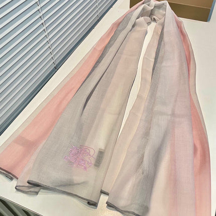 SCARF 200 CM IN LIGHT PINK MIX WHITE CASHMERE 407319