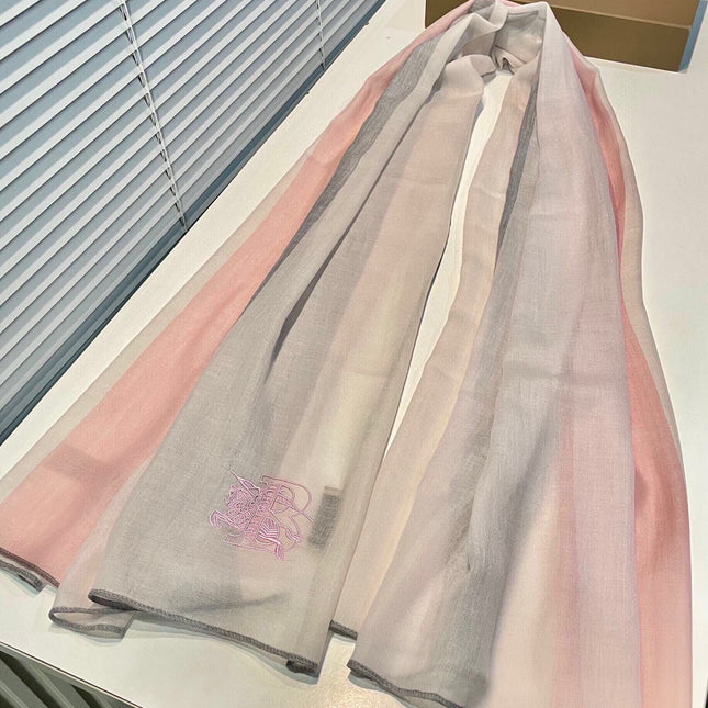 SCARF 200 CM IN LIGHT PINK MIX WHITE CASHMERE 407319