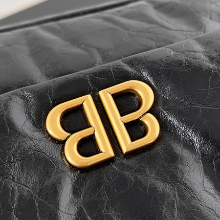 MONACO MINI BAG 25 IN BLACK ARENA CALFSKIN GOLD HARDWARE