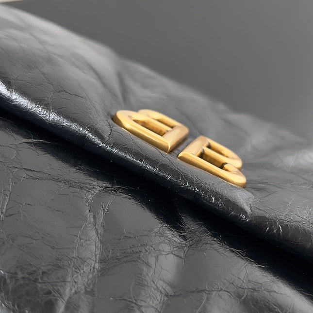 MONACO MINI BAG 25 IN BLACK ARENA CALFSKIN GOLD HARDWARE