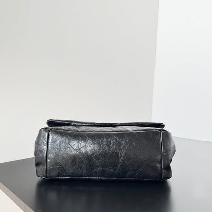 MONACO MINI BAG 25 IN BLACK ARENA CALFSKIN GOLD HARDWARE