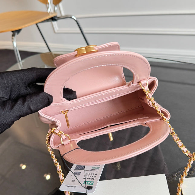 KELLY SHOPPING BAG 19 IN LIGHT PINK CALFSKIN GOLD HARDWARE
