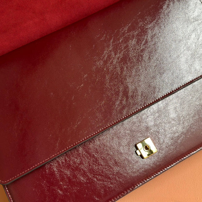 DIONYSUS LAGRE SHOULDER BAG 42 IN ROSSO ANCORA RED GG GLOSSY LAMBSKIN