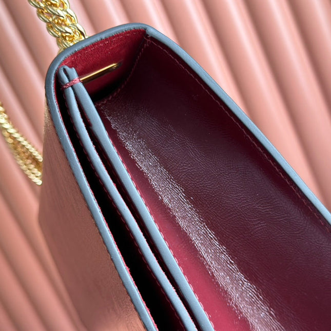 DIONYSUS LAGRE SHOULDER BAG 42 IN ROSSO ANCORA RED GG GLOSSY LAMBSKIN