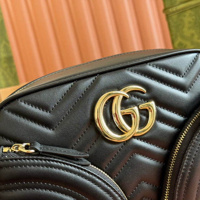 MARMONT SMALL SHOULDER BAG 24 IN BLACK CALFSKIN GOLD HARDWARE
