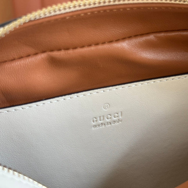 MARMONT SMALL SHOULDER BAG 24 IN WHITE CALFSKIN GOLD HARDWARE