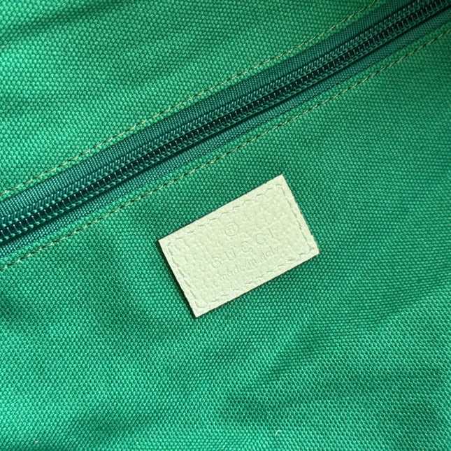 MEDIUM DUFFLE BAG WITH WEB 47 IN WHITE SOFT GG CALFSKIN