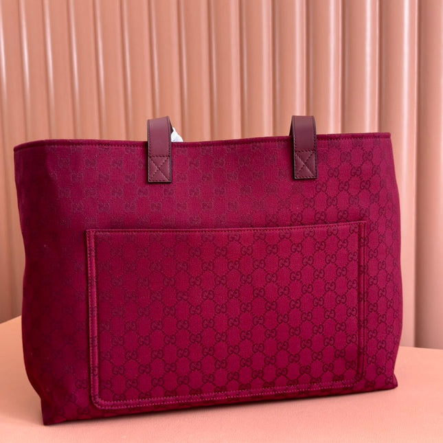 LARGE TOTE BAG 45 IN WINE RED MONOGRAM CANVAS