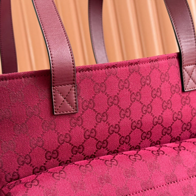 LARGE TOTE BAG 45 IN WINE RED MONOGRAM CANVAS