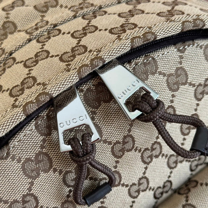 MEDIUM BACKPACK 40 IN BEGE AND EBONY CANVAS