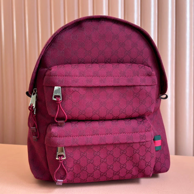 MEDIUM BACKPACK 40 IN ROSSO ANCORA RED GG CANVAS