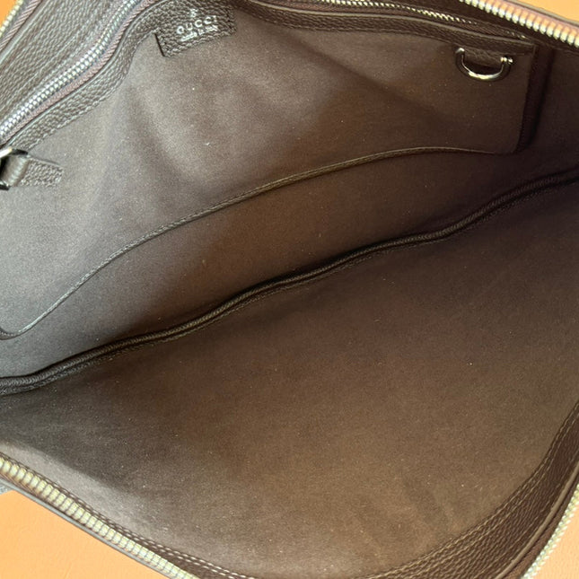 BODY SHOULDER BAG 40 IN DARK BROWN CALFSKIN SILVER HARDWARE