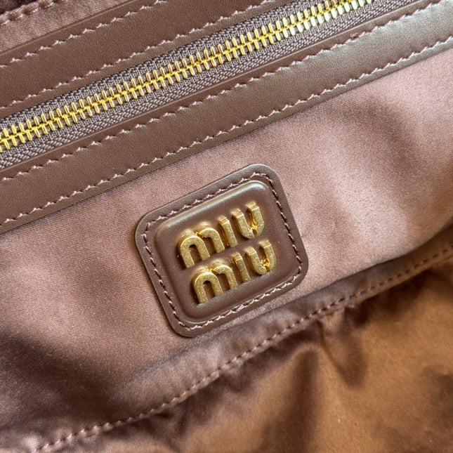 ARCADIE BAG 27 IN COPPER BROWN SHINY CALFSKIN