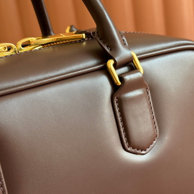 ARCADIE BAG 27 IN COPPER BROWN SHINY CALFSKIN