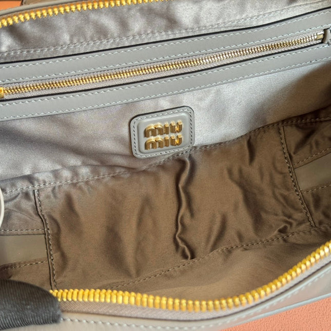 ARCADIE BAG 27 IN DARK GREY SHINY CALFSKIN