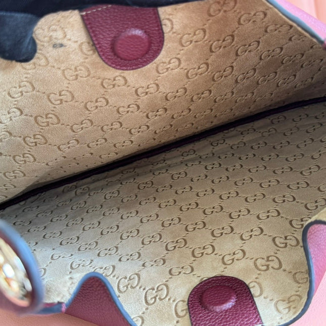 B LARGE SHOULDER BAG 49 IN ROSSO ANCORA RED CALFSKIN