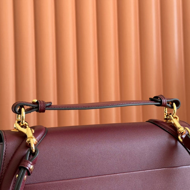 BLONDIE LARGE TOP HANDLE BAG 32 IN ROSSO ANCORA RED CALFSKIN