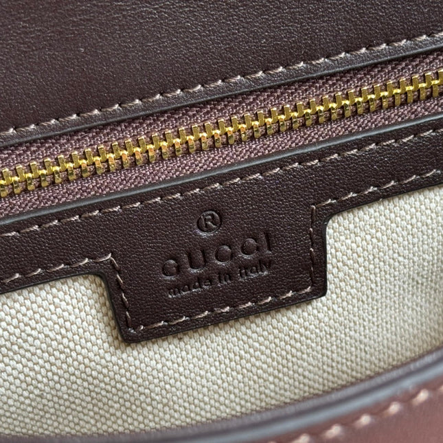 BLONDIE LARGE TOP HANDLE BAG 32 IN DARK BROWN CALFSKIN