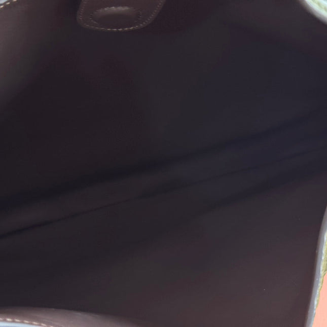 B LARGE SHOULDER BAG 49 IN ARMY GREEN GG EMBOSSED SUEDE