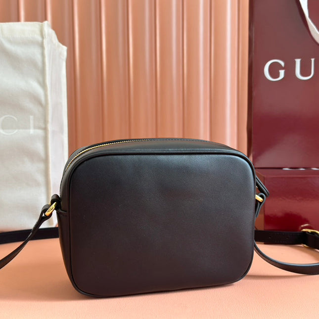 BLONDIE SMALL SHOULDER BAG 21 IN BLACK SMOOTH CALFSKIN