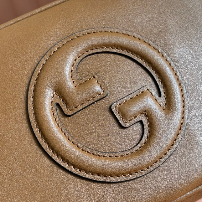 BLONDIE SMALL SHOULDER BAG 21 IN BROWN SMOOTH CALFSKIN