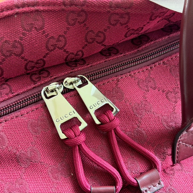 GG SMALL DUFFLE BAG 42 IN ROSSO ANCORA RED GG CANVAS