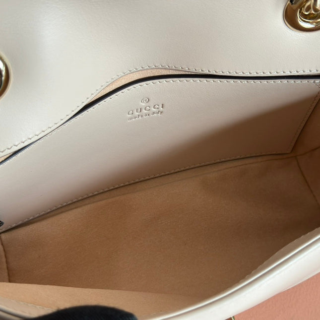 MARMONT MEDIUM SHOUDER BAG 23 IN LIGHT BEIGE CALFSKIN