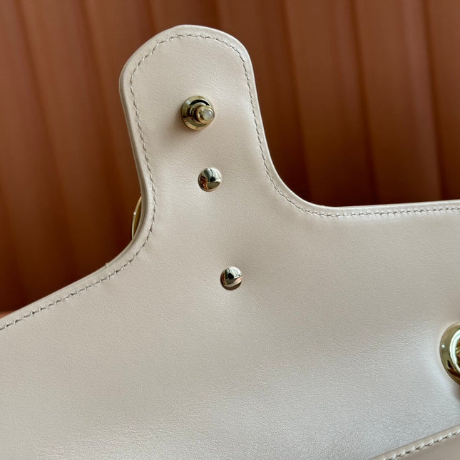 MARMONT MEDIUM SHOUDER BAG 26 IN LIGHT BEIGE CALFSKIN