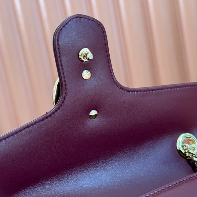 MARMONT MEDIUM SHOUDER BAG 26 IN ROSSO ANCORA RED CALFSKIN