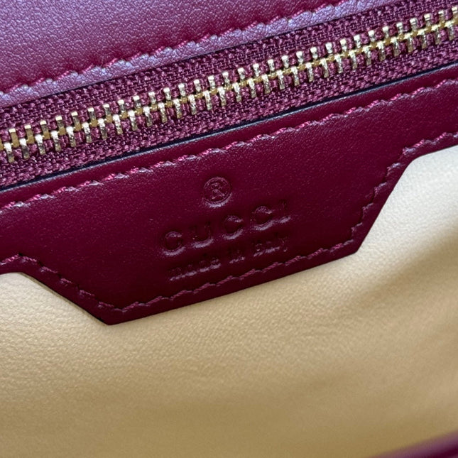 MARMONT MEDIUM SHOUDER BAG 26 IN ROSSO ANCORA RED CALFSKIN