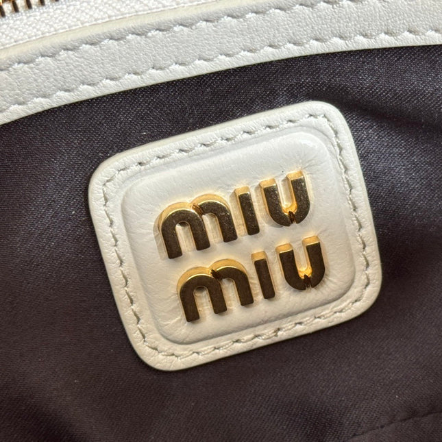 BOWLING BAG 22 IN WHITE LAMBSKIN