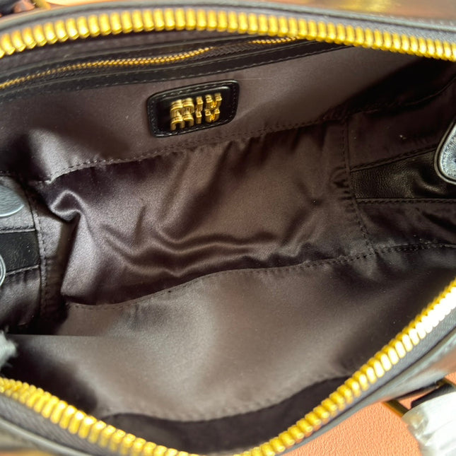 ARCADIE MATELASSÉ BAG 27 IN BLACK CALFSKIN GOLD HARDWARE