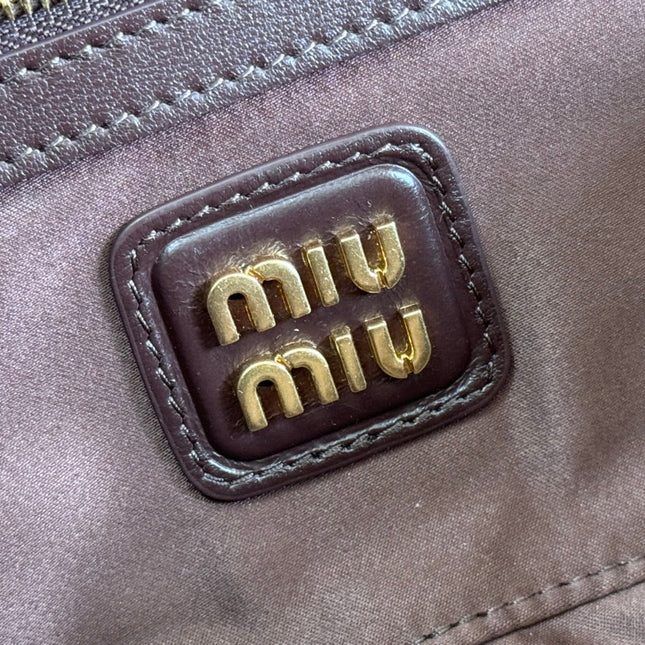 ARCADIE MATELASSÉ BAG 22 IN CONGO BROWN CALFSKIN GOLD HARDWARE