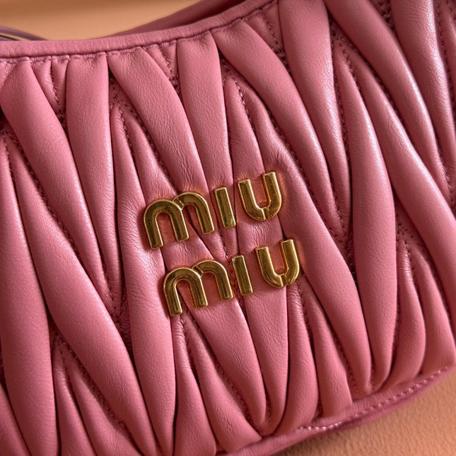 WANDER MATELASSÉ HANDBAG 23 IN CONTESSA PINK LAMBSKIN