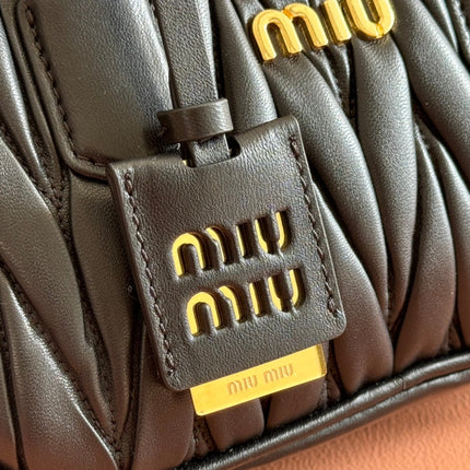 ARCADIE MATELASSÉ BAG 19 IN BLACK LAMBSKIN GOLD HARDWARE