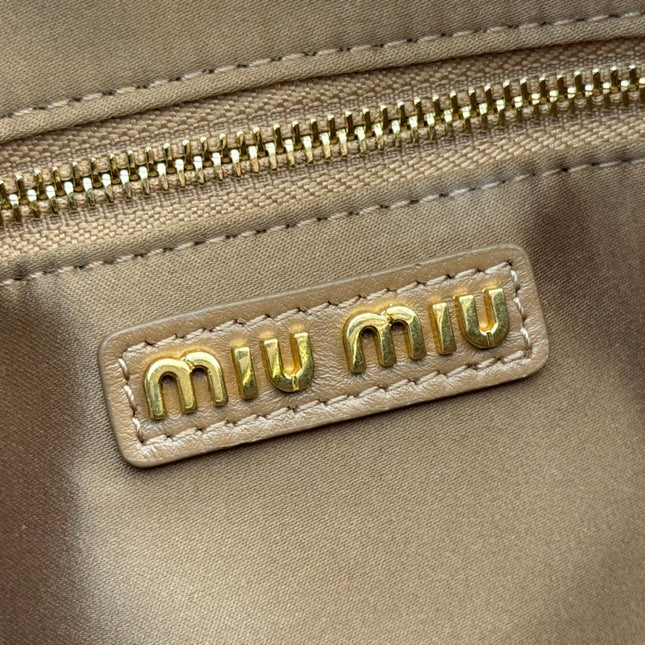 ARCADIE MATELASSÉ BAG 24 IN BROWN LAMBSKIN GOLD HARDWARE