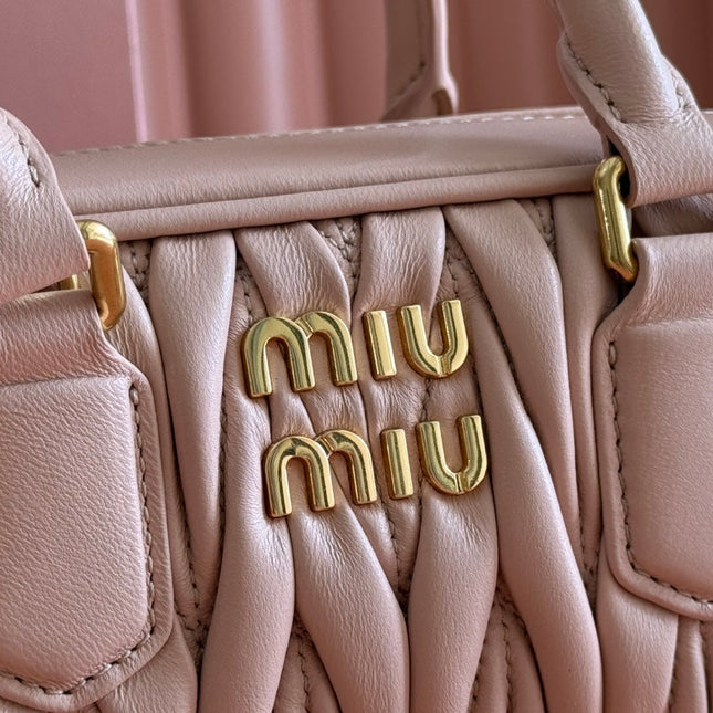 ARCADIE MATELASSÉ BAG 22 IN MISCHKA BEIGE LAMBSKIN