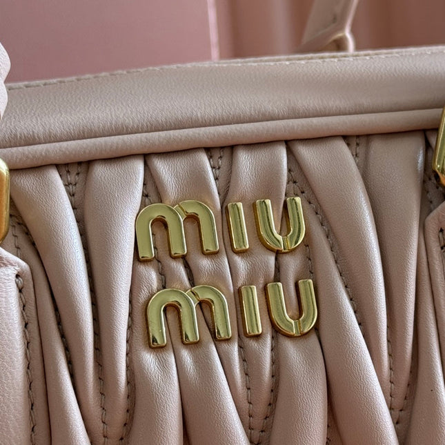 ARCADIE MATELASSÉ BAG 27 IN MISCHKA BEIGE LAMBSKIN