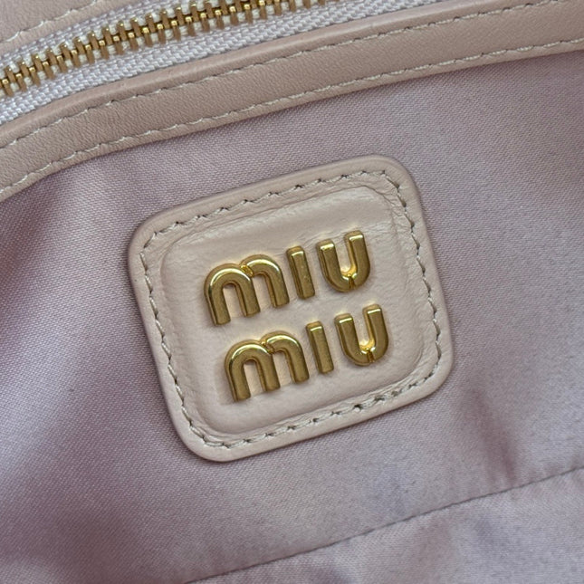 ARCADIE MATELASSÉ BAG 27 IN MISCHKA BEIGE LAMBSKIN