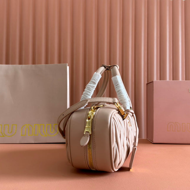 ARCADIE MATELASSÉ BAG 27 IN MISCHKA BEIGE LAMBSKIN