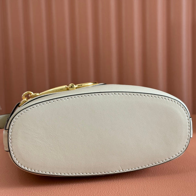 73 SMALL BUCKET BAG 20 IN OFF WHITE SMOOTH CALFSKIN