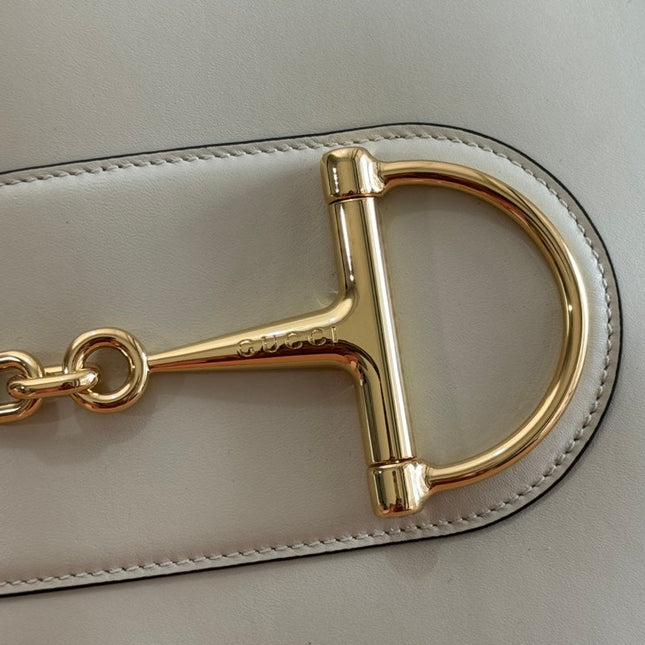 73 MEDIUM BUCKET BAG 27.5 IN OFF WHITE SMOOTH CALFSKIN